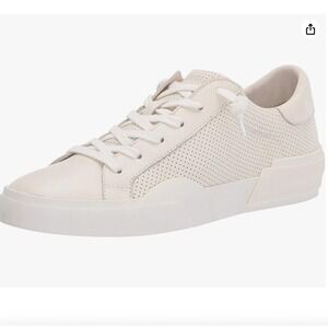 Dolce Vita Size 8.5 White Leather Sneakers Zina Womens Perforated Low Top Shoes